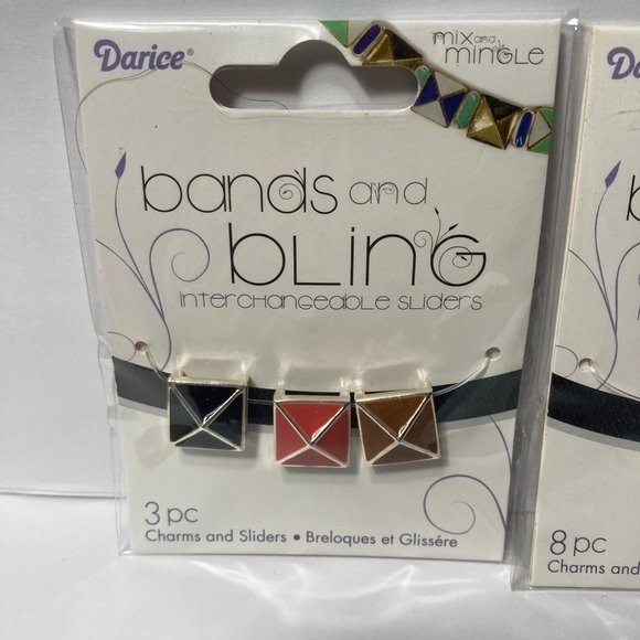 Jewelry Charm Sliders Brown Black 2 Packs Mix and Mingle Darice Bands and Bling - Picture 2 of 13